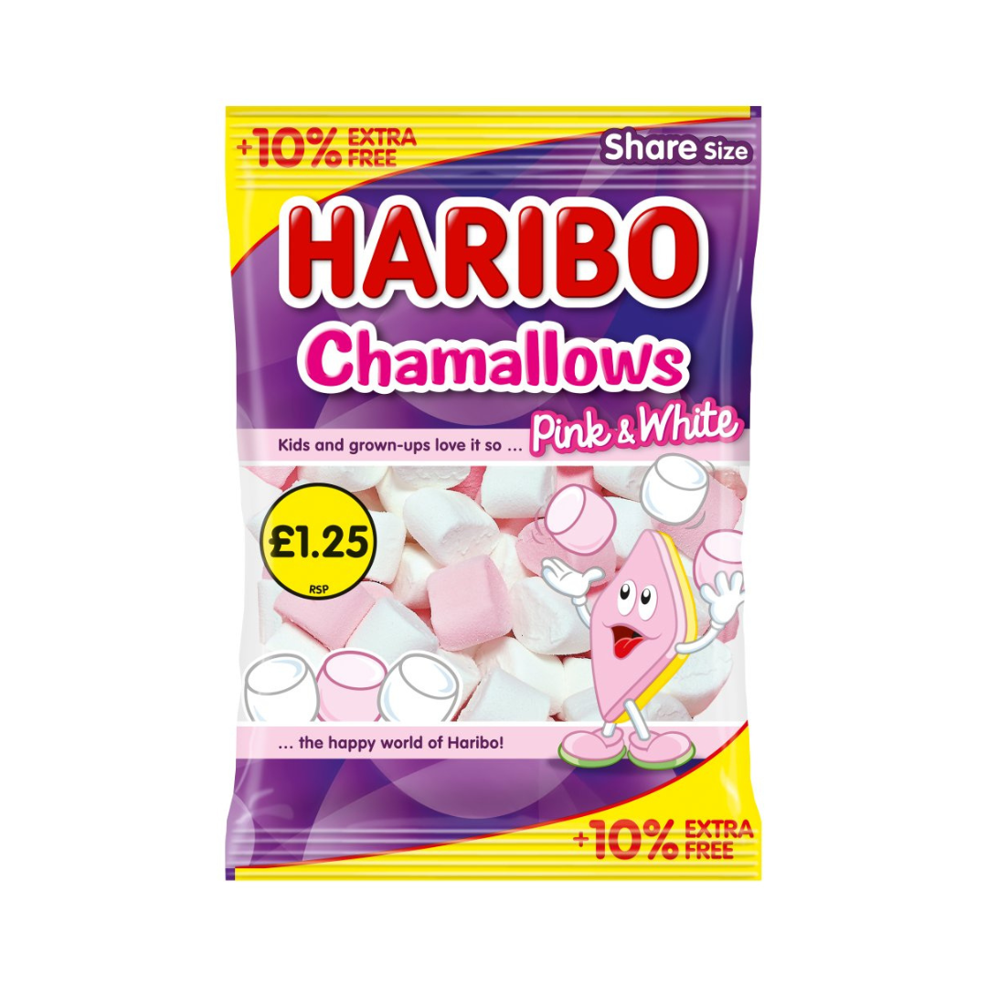 Haribo Chamallows Marshmallows Pink & White 154g