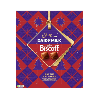 Cadbury Dairy Milk Biscoff Chunk Advent Calendar 236g แคดเบอรี แดรี่ มิลค์ บิสคอฟ ชังก์ ปฏิทินรอคริสต์มาส 236 กรัม