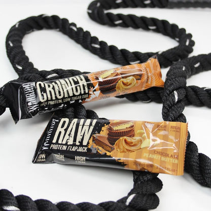 Warrior Crunch Protein Bar Dark Chocolate Peanut Butter 64g วอริเออร์ ครันช์ โปรตีน บาร์ ดาร์ก ช็อกโกแลต พีนัทบัตเตอร์ 64 กรัม