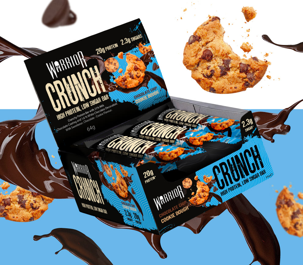 Warrior Crunch Bar Chocolate Chip Cookie 64g วอริเออร์ ครันช์ บาร์ คุกกี้ รส ช็อกโกแลตชิป 64 กรัม