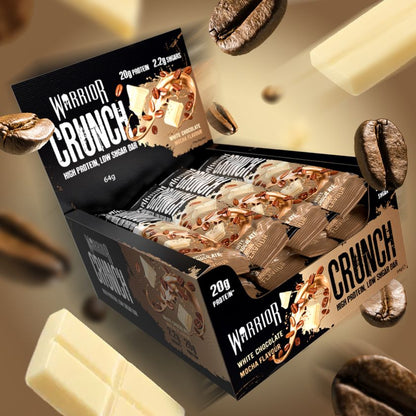 Warrior Crunch White Chocolate Mocha Protein Bar 64g วอริเออร์ ครันช์ ไวท์ ช็อกโกแลต มอคค่าโปรตีนบาร์ 64 กรัม