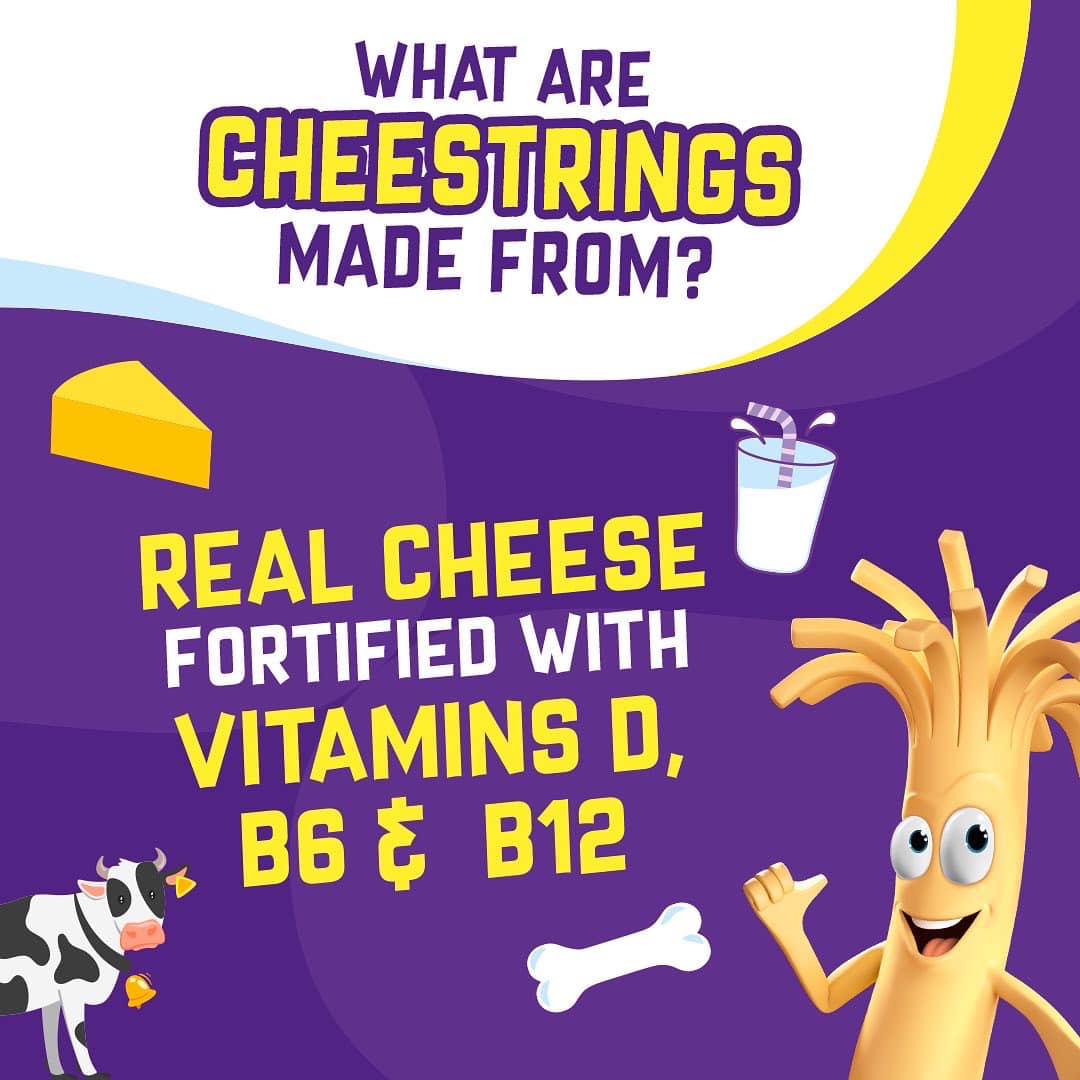 Cheestrings Original Cheese Snacks 4 Pack 80G ชีสสติ๊ก รสออริจินัลชีส 4 แพ็ค 80 กรัม