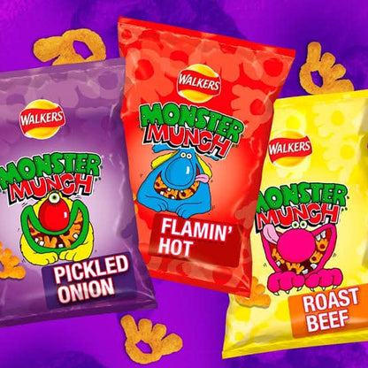 [BestBefore-23Nov2024] Walkers Monster Munch Giants Roast Beef Snacks Crisps 85g วอล์คเกอร์ส มอนสเตอร์ มังช์ ไจแอนท์ โรสต์บีฟ สแน็ค คริสป์ 85 กรัม