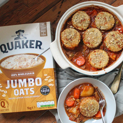 Quaker Jumbo Porridge Oats 1kg เควกเกอร์ ข้าวโอ๊ต จัมโบ้ 1 กิโลกรัม