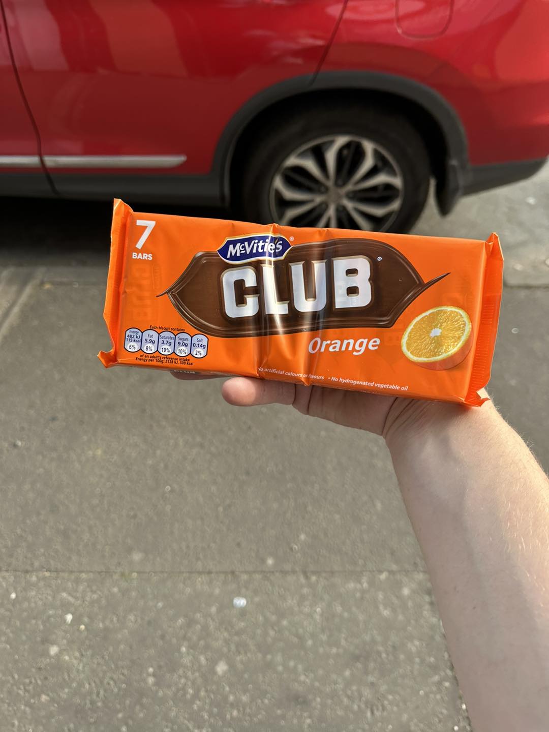 (Best Before 13Jun2026) Mcvitie's Club Orange Chocolate Biscuit Bars 7 Pack 154g