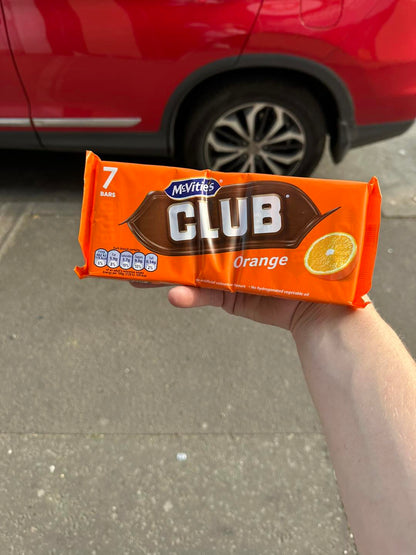 (Best Before 13Jun2026) Mcvitie's Club Orange Chocolate Biscuit Bars 7 Pack 154g