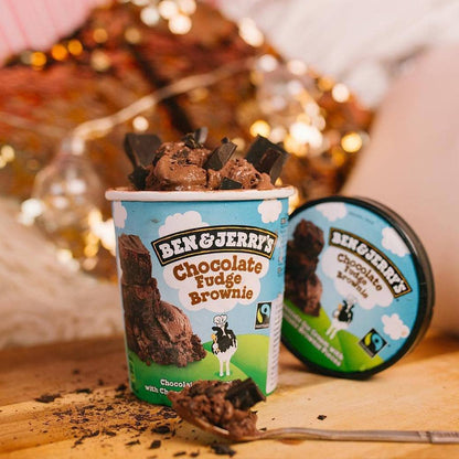 Ben & Jerry's Chocolate Fudge Brownie Ice Cream 100ml เบน แอนด์ เจอร์รี่ส์ ไอศกรีม ช็อกโกแลตฟัดจ์ บราวนี่ 100 มิลลิกรัม