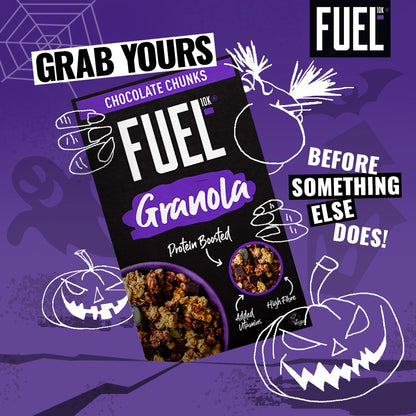 FUEL Protein Boosted Chocolate Chunks Granola 400g ฟิวล์ โปรตีนเสริมช็อคโกแลตชิ้นกราโนล่า 400 กรัม