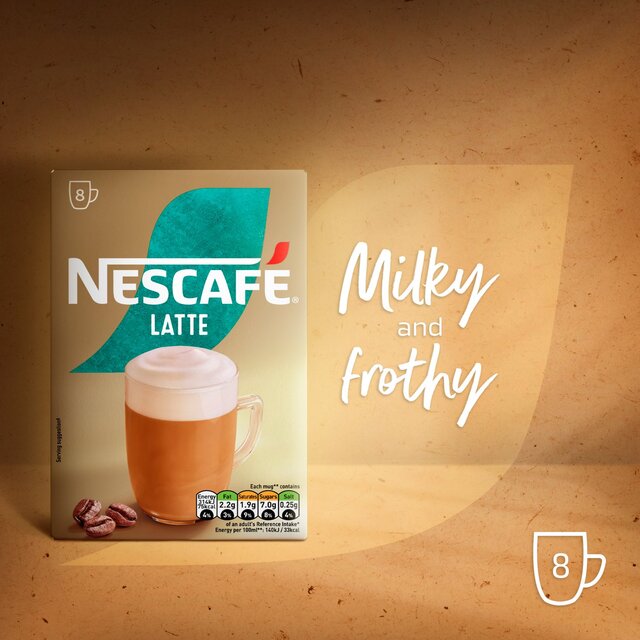 Nescafe Latte Instant Coffee 8 x 18g Sachets