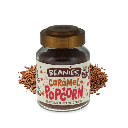 Beanies Caramel Popcorn Flavoured Instant Coffee 50g