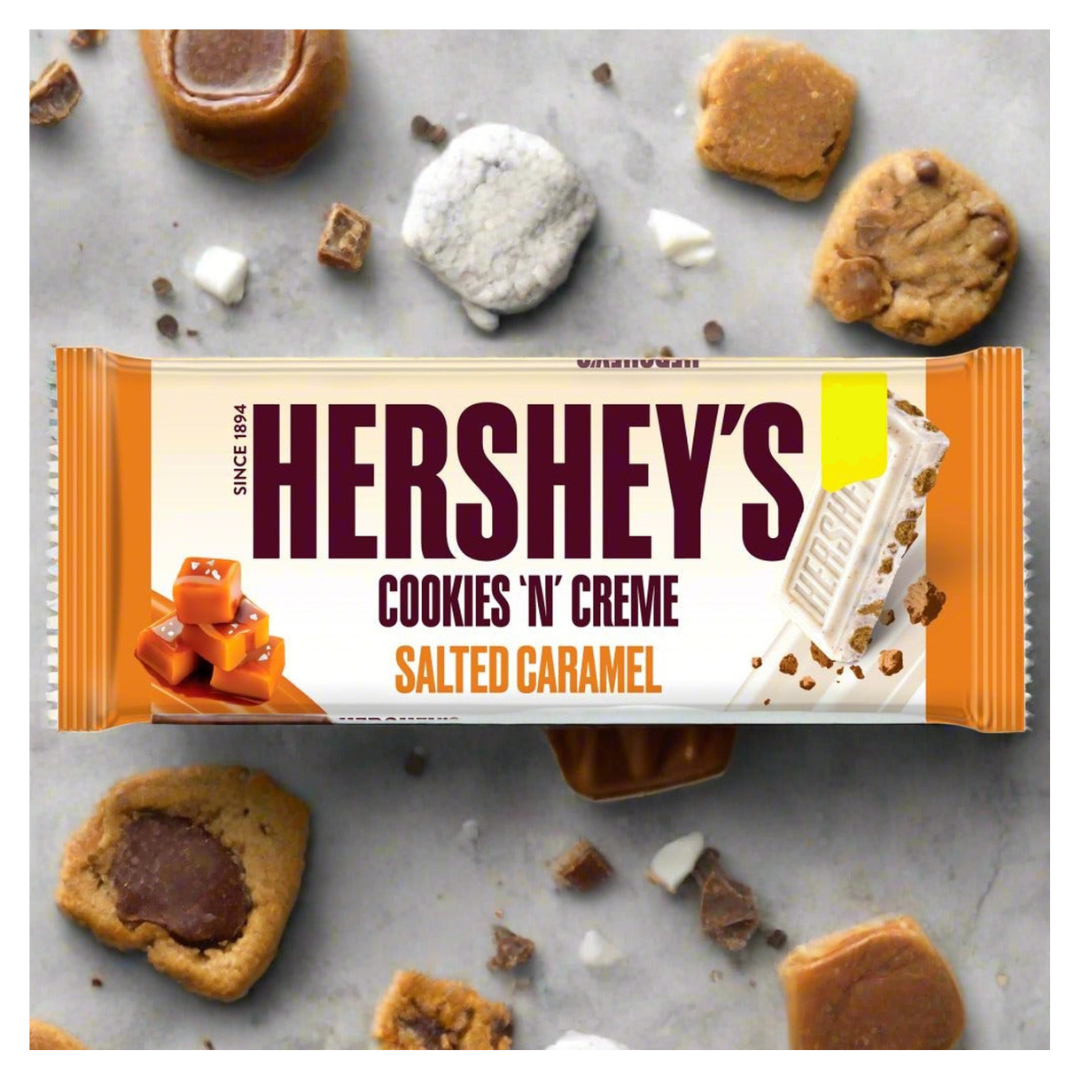 Hershey's Cookies 'n' Creme Salted Caramel Chocolate Bar 90g