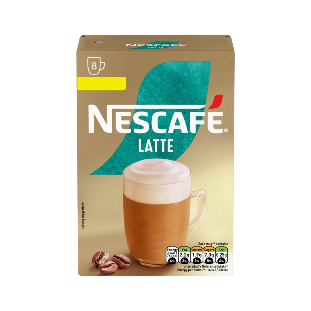 Nescafe Latte Instant Coffee 8 x 18g Sachets