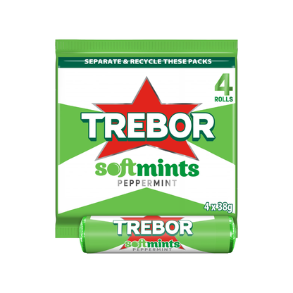 Trebor Soft Mint Peppermint 4 Pack 152g