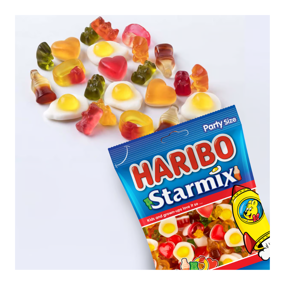 Haribo Starmix Fruit & Cola Flavour Jelly & Foam Sweets Sharing Bag 154g