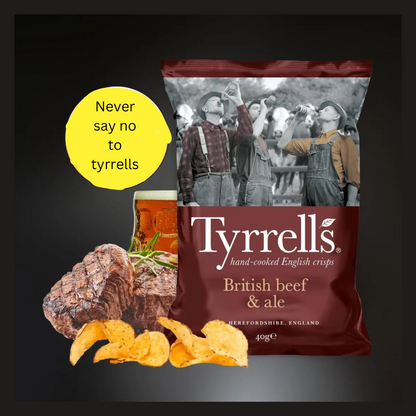 Tyrrells Beef & Ale Crisps 40g