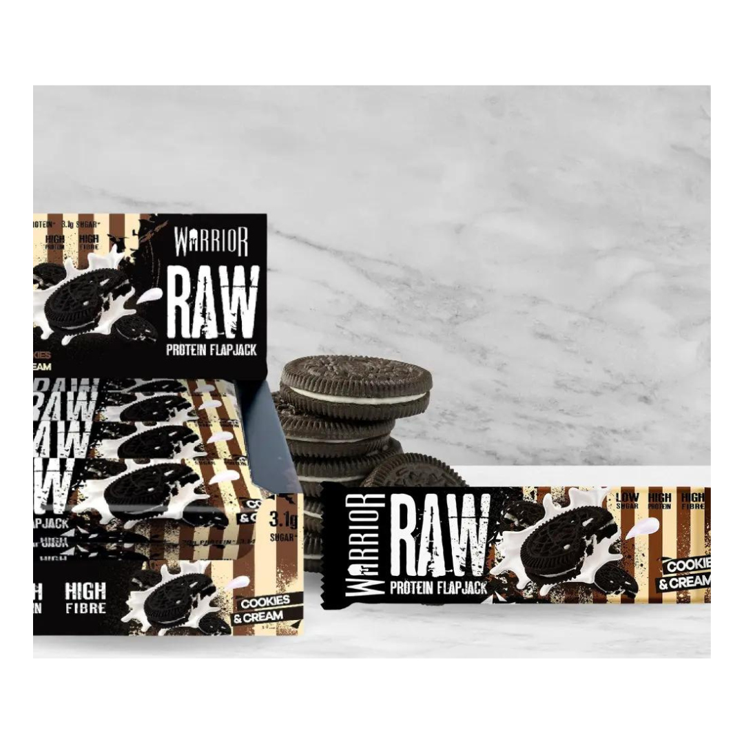 Warrior Raw Protein Flapjack Cookies & Cream 75g