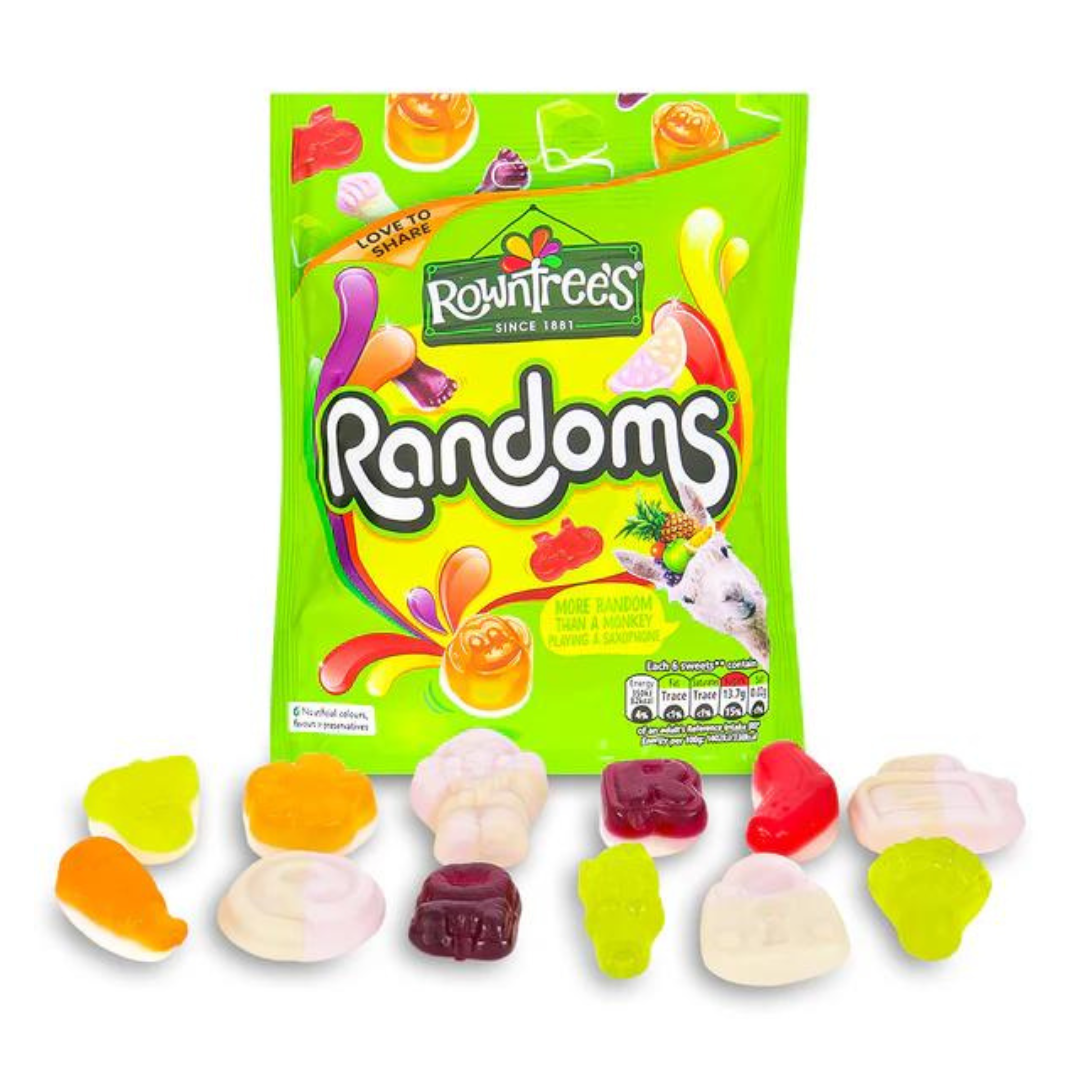 Rowntree's Randoms Sweets Sharing Bag 150g โรว์ทรี เยลลี่รสผลไม้รวม 150 กรัม