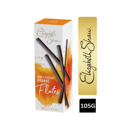 Elizabeth Shaw Chocolate Orange Flutes 105g เอลิซาเบธ ชอว์ ช็อกโกแลต ฟลุต รสส้ม 105 กรัม