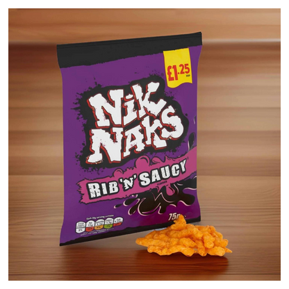 Nik Naks Rib N Saucy Grab Bag Crisps 45g