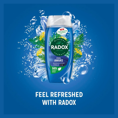 Radox Mineral Therapy Feel Awake Sea Minerals & Fennel 2 in 1 Shower Gel and Shampoo 225ml