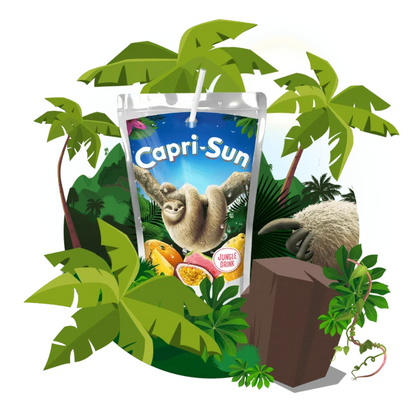 Capri-Sun 8 Pack Jungle Zero Added Sugar 1600ml  คาปรี-ซัน จังเกิ้ล ซีโร่1600มล.