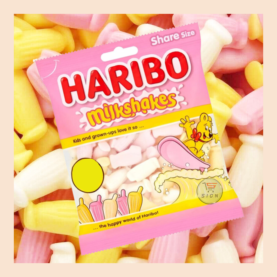 Haribo Milkshakes Foam Sweets Sharing Bag 154g