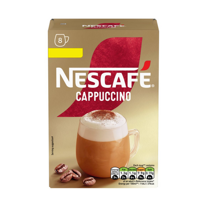 Nescafe Cappuccino Instant Coffee Sachets 8 x 15.5g Sachets
