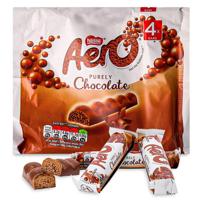 Nestle Aero Bubbly Bar Milk Chocolate Multipack [27gx4] 108g เนสท์เล่ แอโร บับบลี่ บาร์ ช็อกโกแลตนม มัลติแพ็ค [27กรัมx4] 108 กรัม