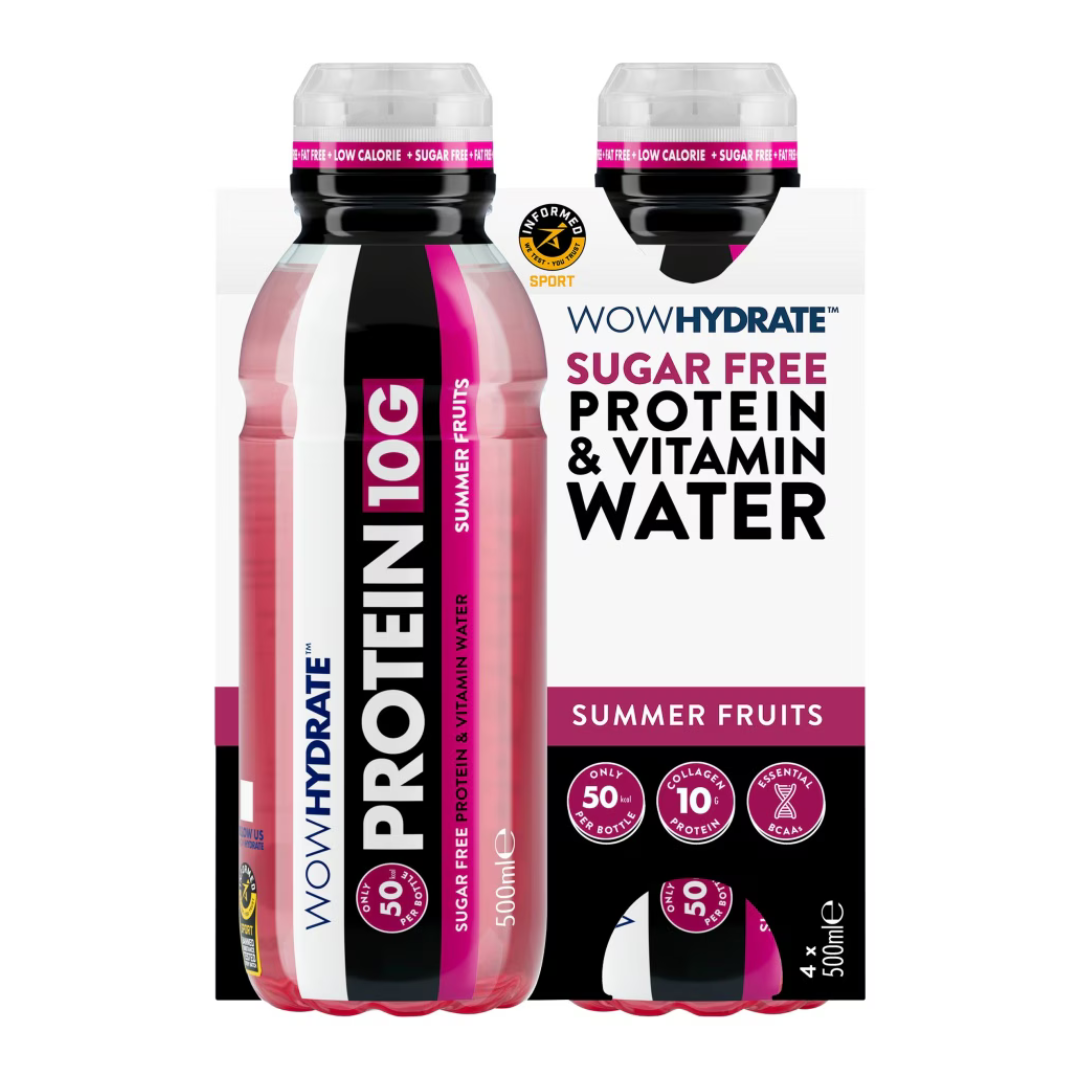 Wow Hydrate Sugar Free Protein & Vitamin Water Summer Fruits 500ml