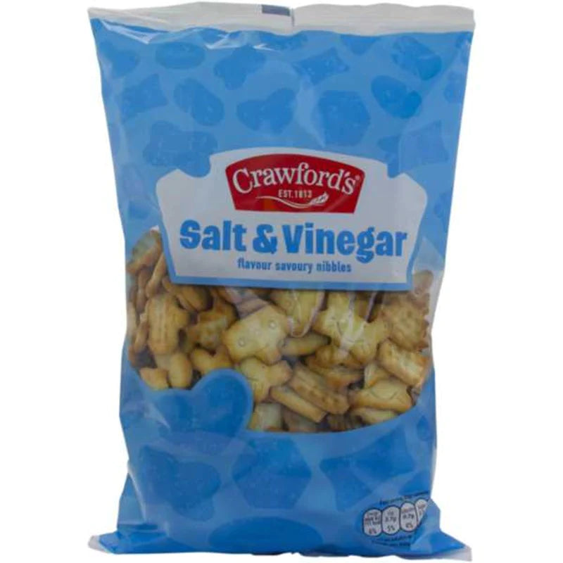 Crawford’s Salt & Vinegar Flavour Savouries Biscuit  200g ครอว์ฟอร์ด รสเกลือและน้ำส้มสายชู บิสกิตรูปปู 200 กรัม