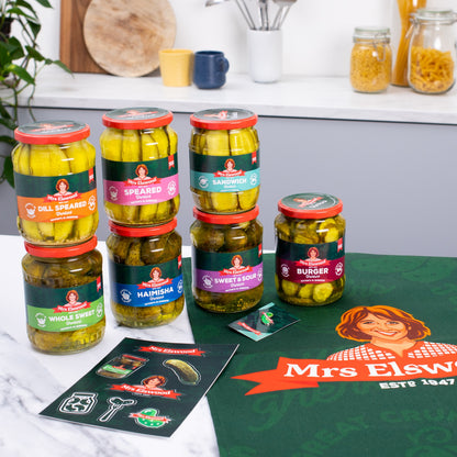 Mrs Elswood Speared Gherkins 670g มิสซิส เอลส์เวลล์ แตงกวาดอง รสหวาน ทรงหอก 670 กรัม