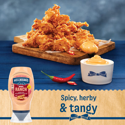 Hellmanns Squeezy Spicy Ranch Mayonnaise 245ml
