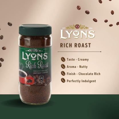 Lyons Rich Roast Instant Coffee 100g ไลออนส์ ริช โรสต์ กาแฟสำเร็จรูป 100 กรัม