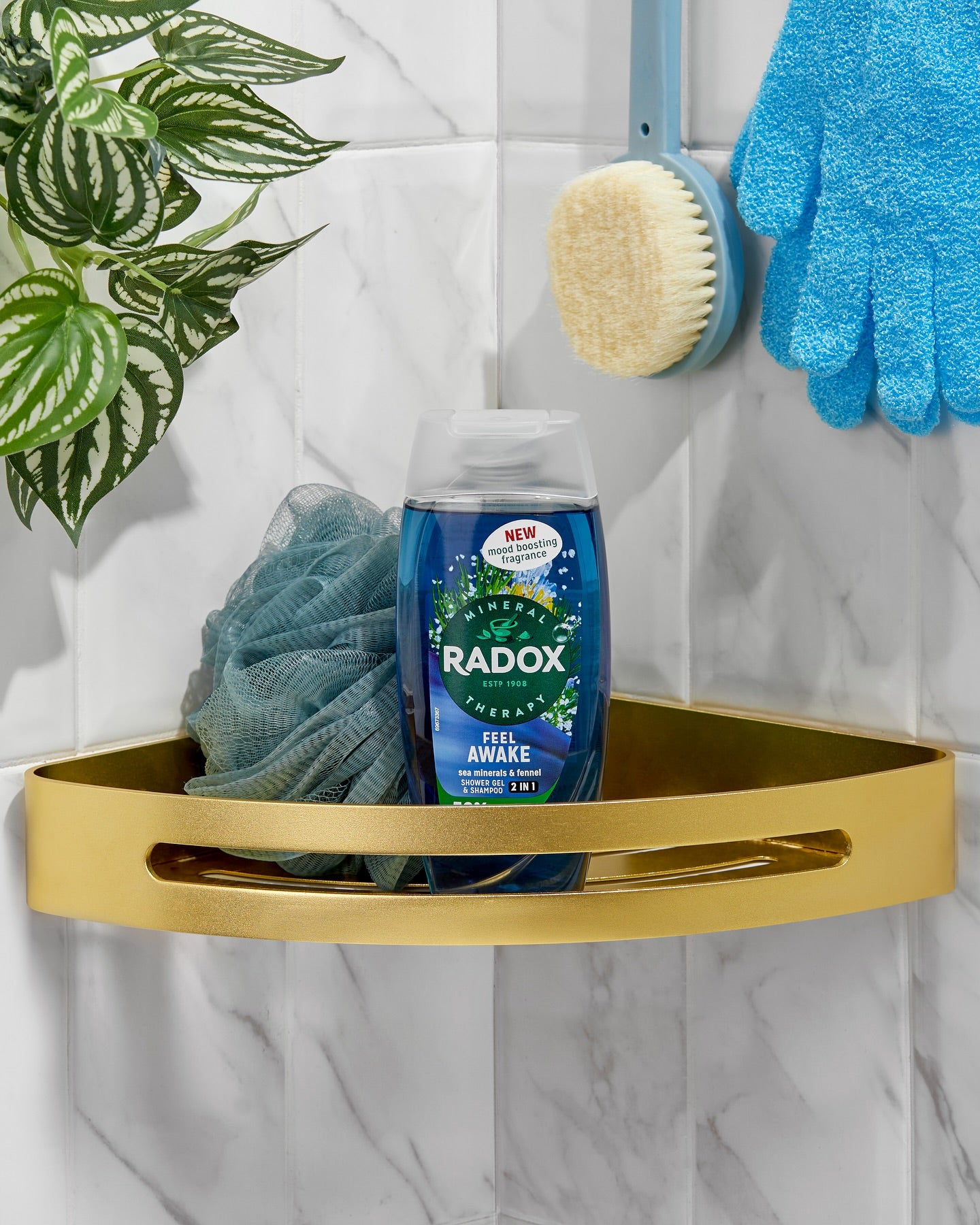 Radox Mineral Therapy Feel Awake Sea Minerals & Fennel 2 in 1 Shower Gel and Shampoo 225ml