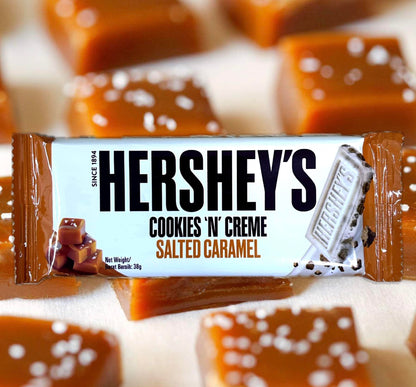 Hershey's Cookies 'n' Creme Salted Caramel Chocolate Bar 90g