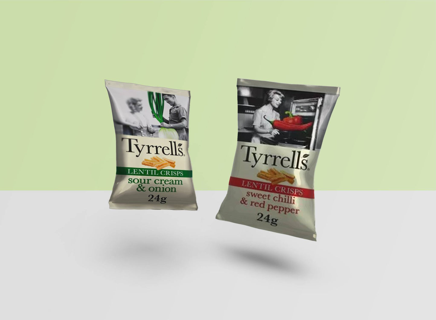 Tyrrells Lentil Sour Cream & Onion Crisps 24g