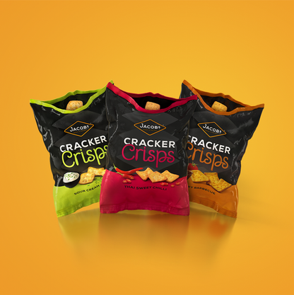 Jacobs Sour Cream & Chive Cracker Crisps Sharing Bag Snacks 150g