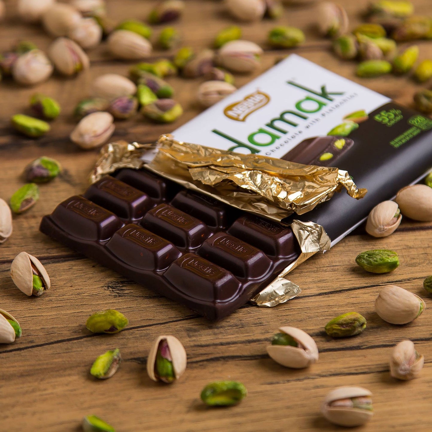 [BestBefore-30Nov2025] Nestle Damak Dark Chocolate with Pistachio 60g