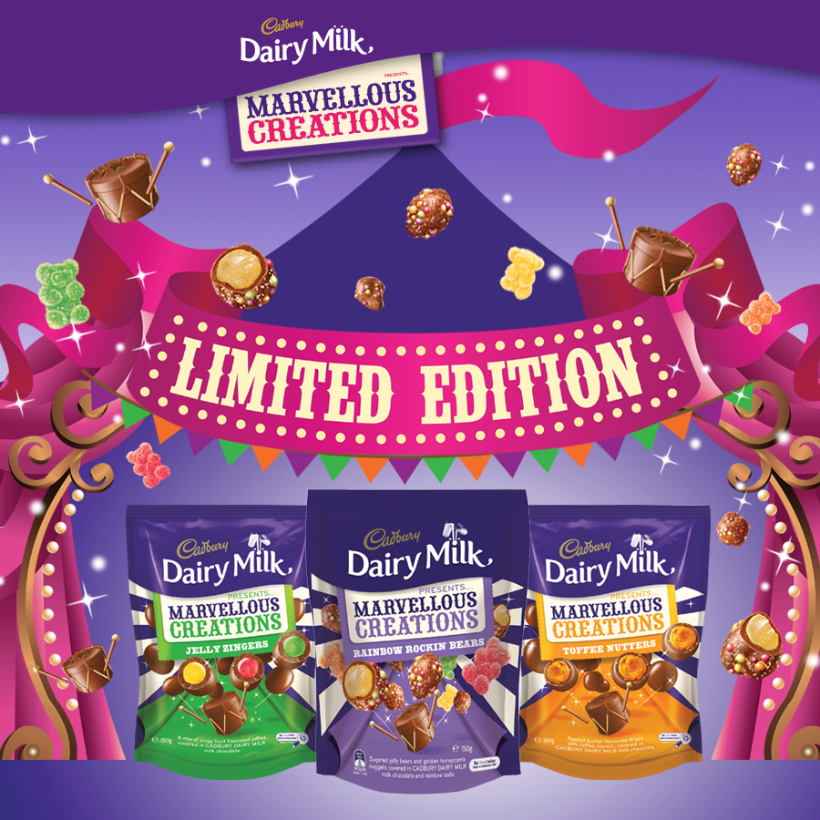 Cadbury Dairy Milk Marvellous Smashables Jelly Popping Candy Chocolate 160g