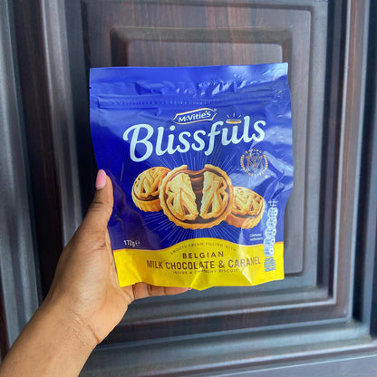 McVitie's Blissfuls Belgian Milk Chocolate & Caramel Biscuits 172g