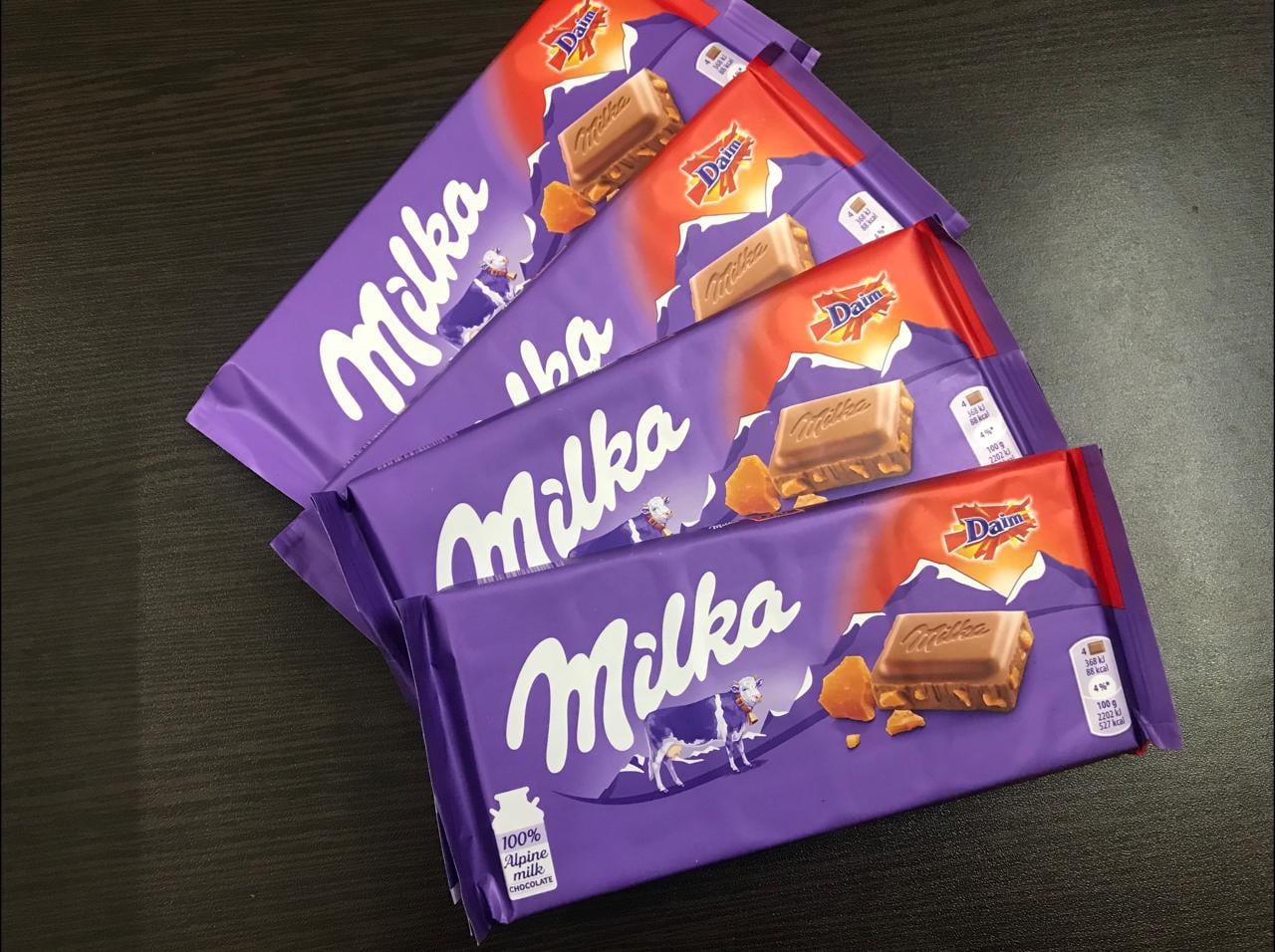 [BestBefore-27Oct2025] Milka Alpine Daim Milk Chocolate Bar 100g