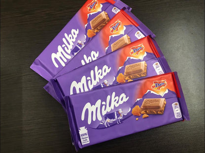 [BestBefore-27Oct2025] Milka Alpine Daim Milk Chocolate Bar 100g