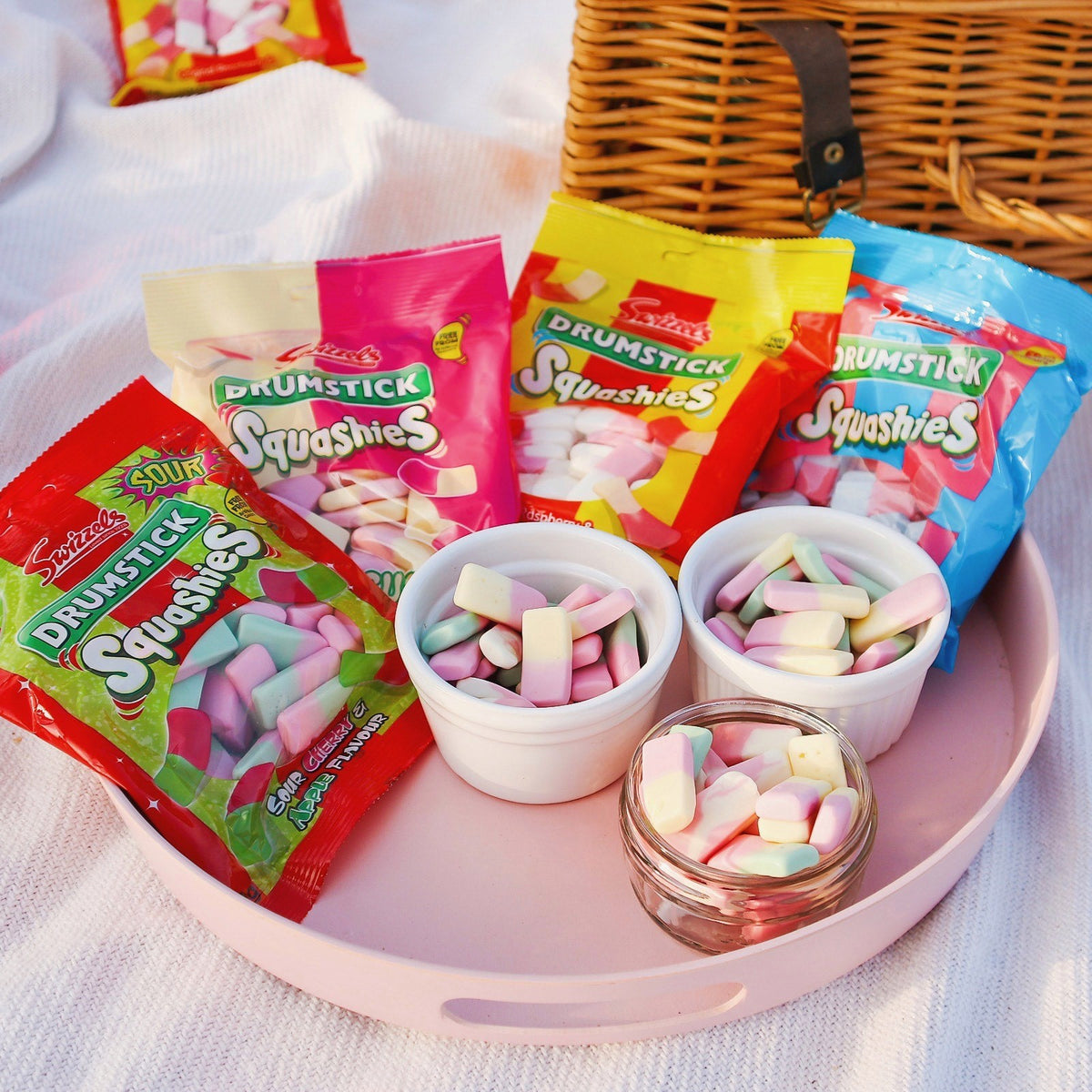 Swizzels Drumstick Squashies Rhubarb & Custard Flavour 120g
