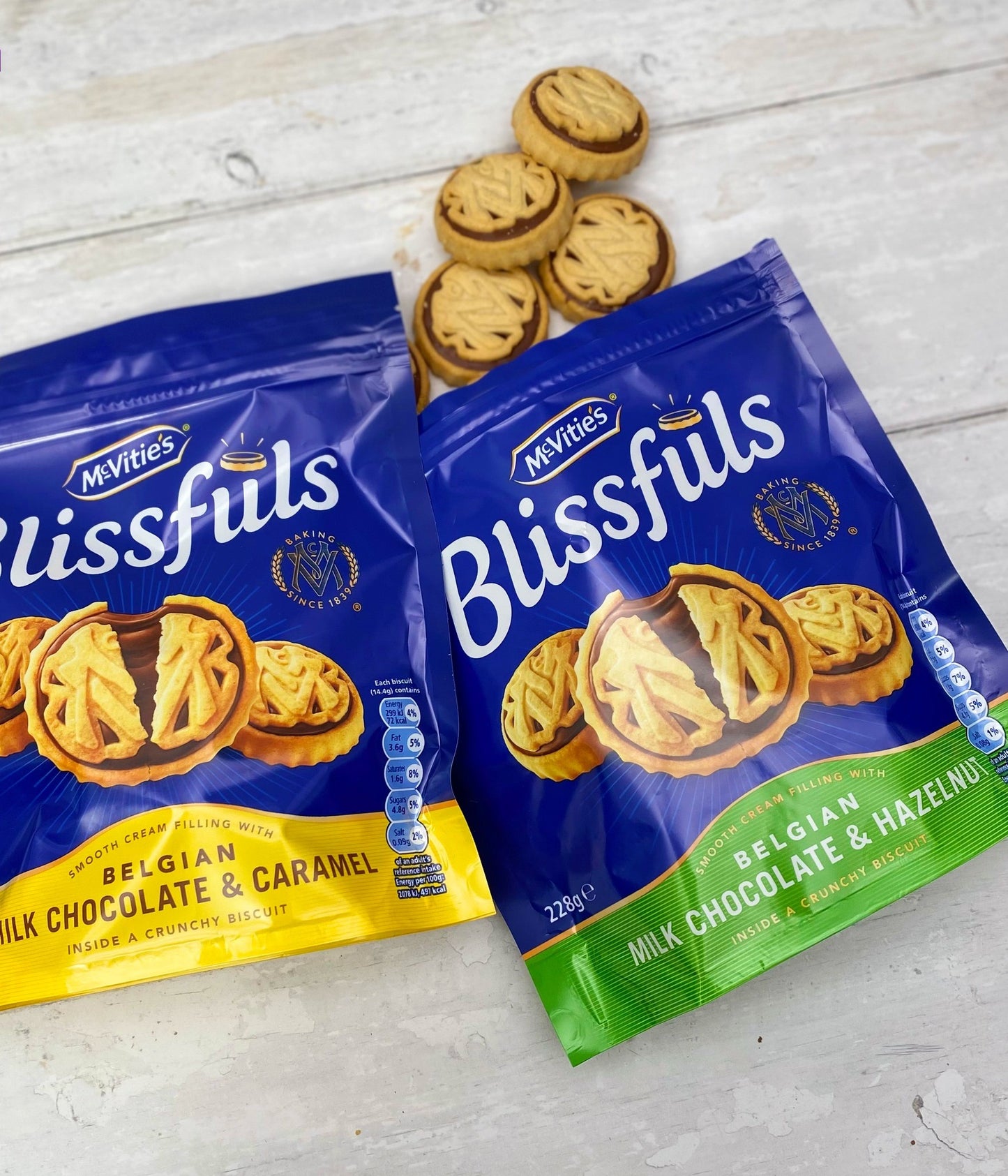 McVitie's Blissfuls Belgian Milk Chocolate & Caramel Biscuits 172g