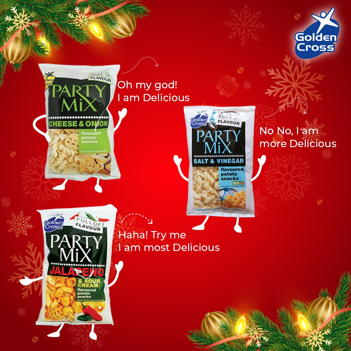 [BestBefore-03Oct2025] Golden Cross Jalapeno & Sour Cream Party Mix 125g