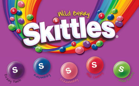 Skittles Chewy Sweets Wild Berry Fruit Flavoured Treat Bag Candy 109g สกิตเทิลส์ ชูวี่สวีท ลูกอมรสผลไม้ รสไวลด์เบอร์รี่