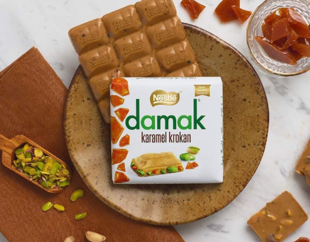Nestle Damak Caramel Croquant with Pistachio 60g