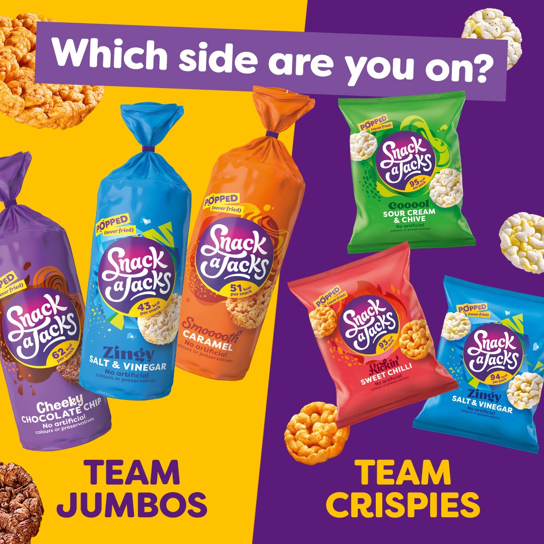 Snack a Jacks Salt & Vinegar Multipack Rice Cakes 5 pack 95g