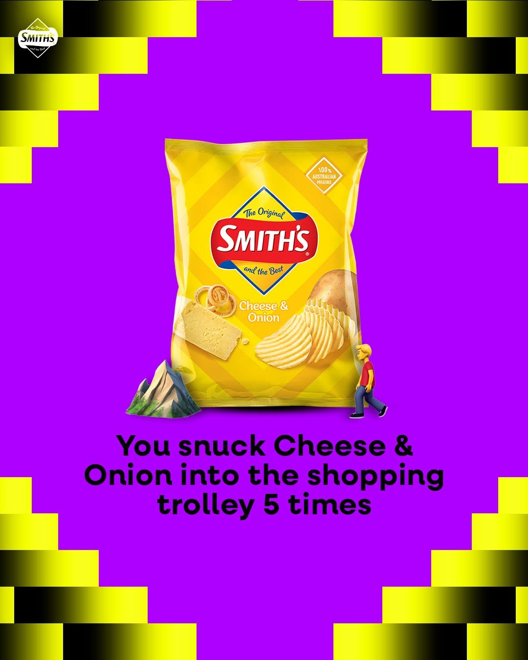 [Best before 25-Oct-2026]Smith's Crinkle Cheese & Onion Flavor Chips 90g