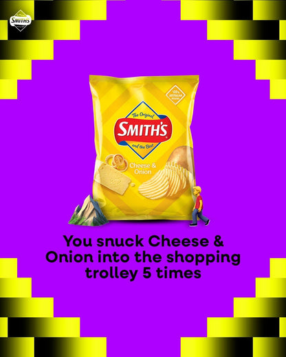 [Best before 25-Oct-2026]Smith's Crinkle Cheese & Onion Flavor Chips 90g